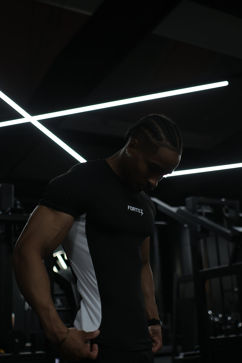 Black compression T-shirt