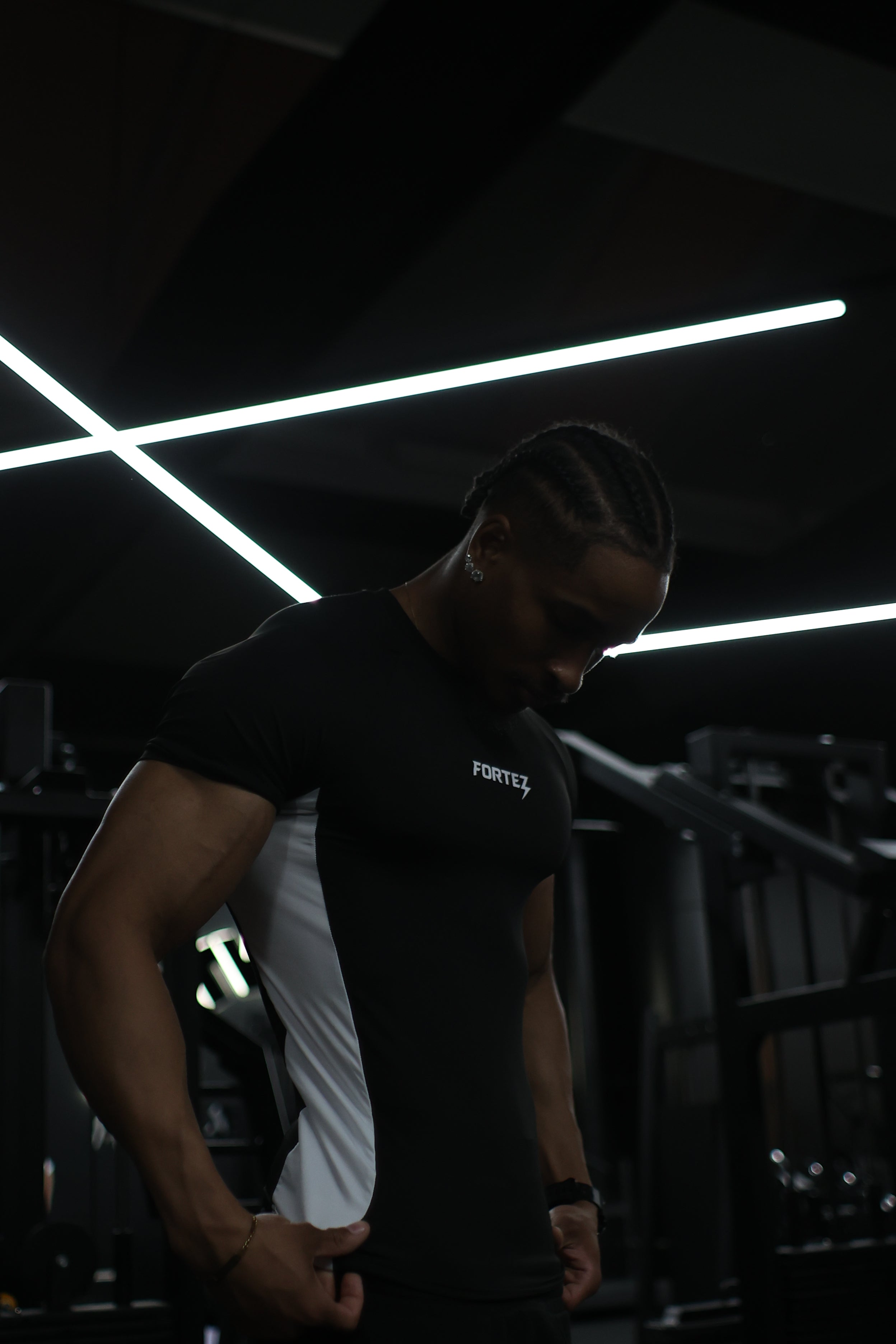 Black compression T-shirt