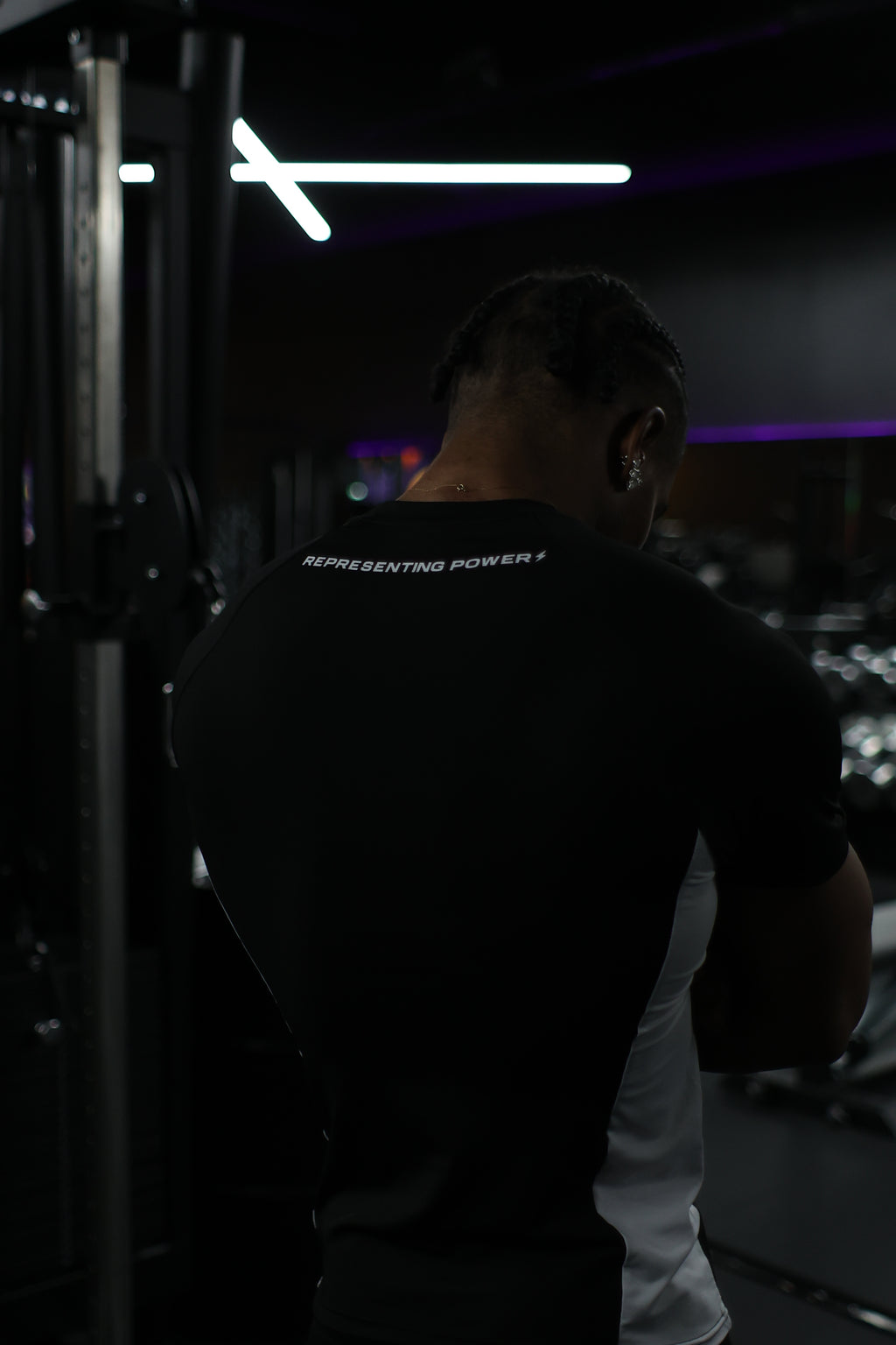Black compression T-shirt