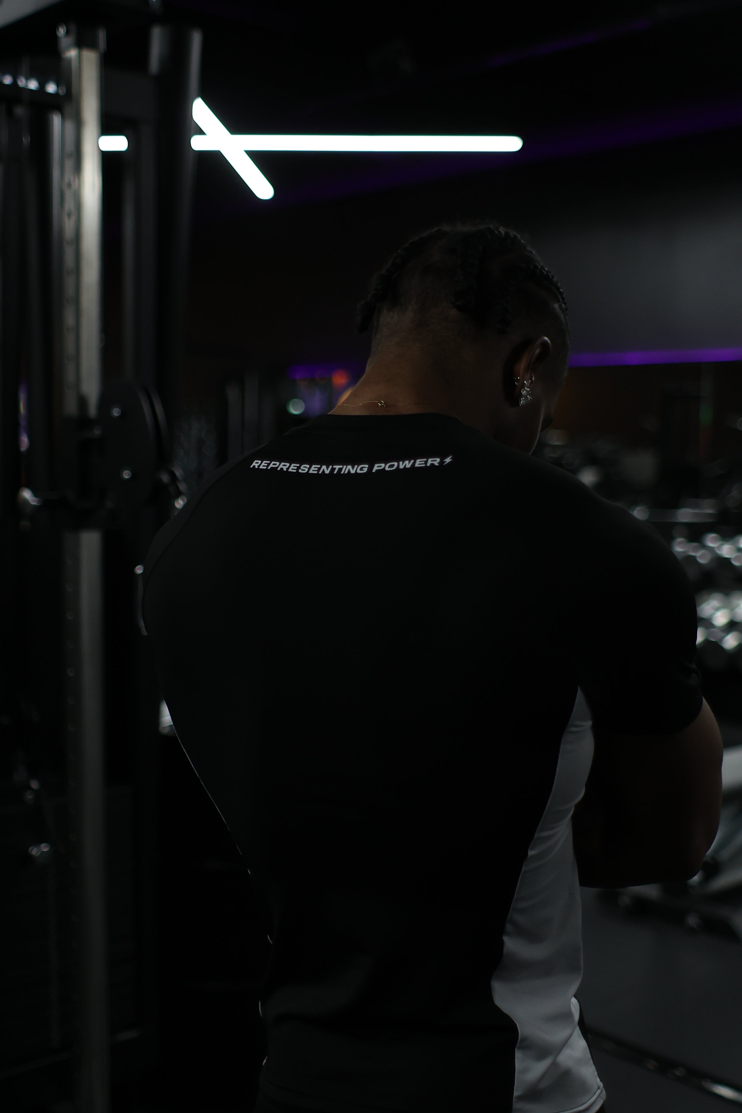 Black compression T-shirt