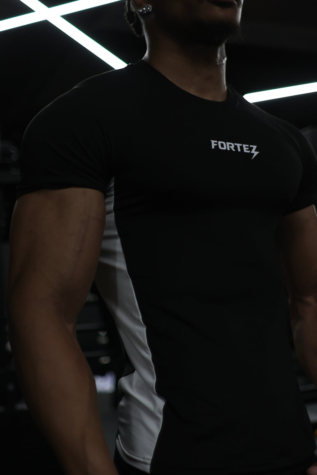 Black compression T-shirt