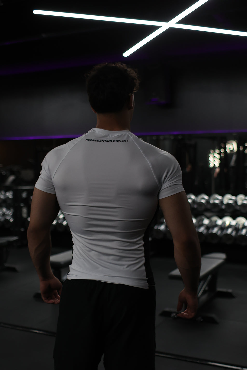 White compression T-shirt